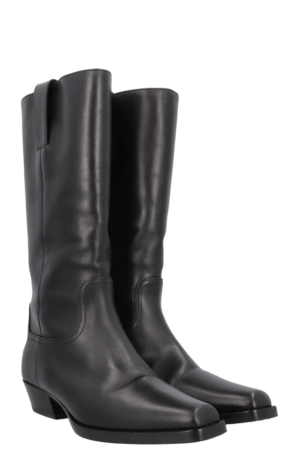 Cowboy Black Boots Leather