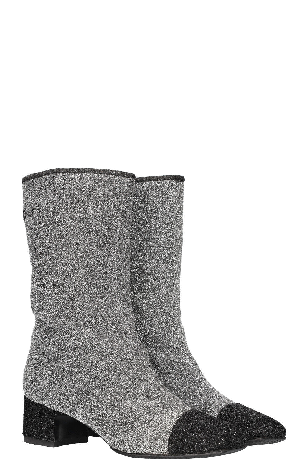 Glitter Boots Short Silver FW17
