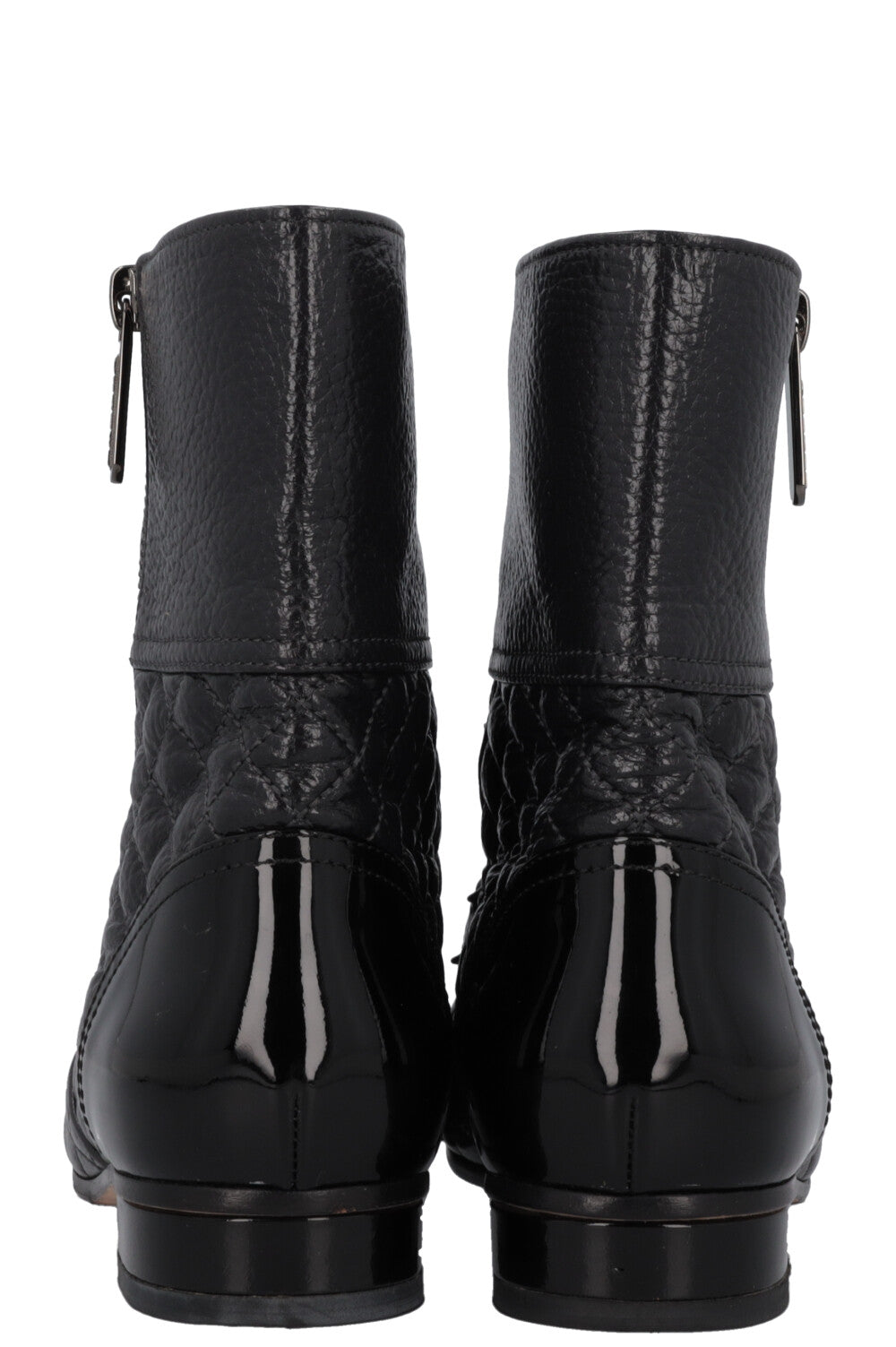 2018 Boots Quilted Leather Black
