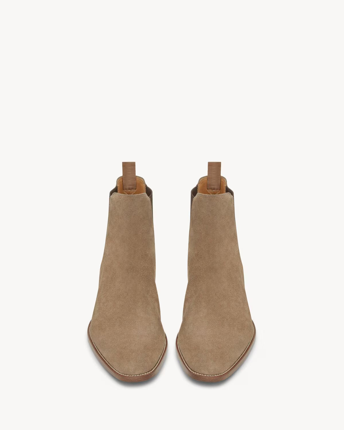YSL Wyatt Chelsea Boots Suede Tobacco