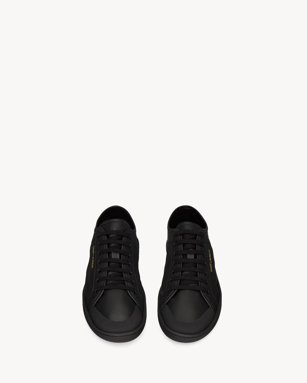 Ysl Gym Sneakers Smooth Leather Black