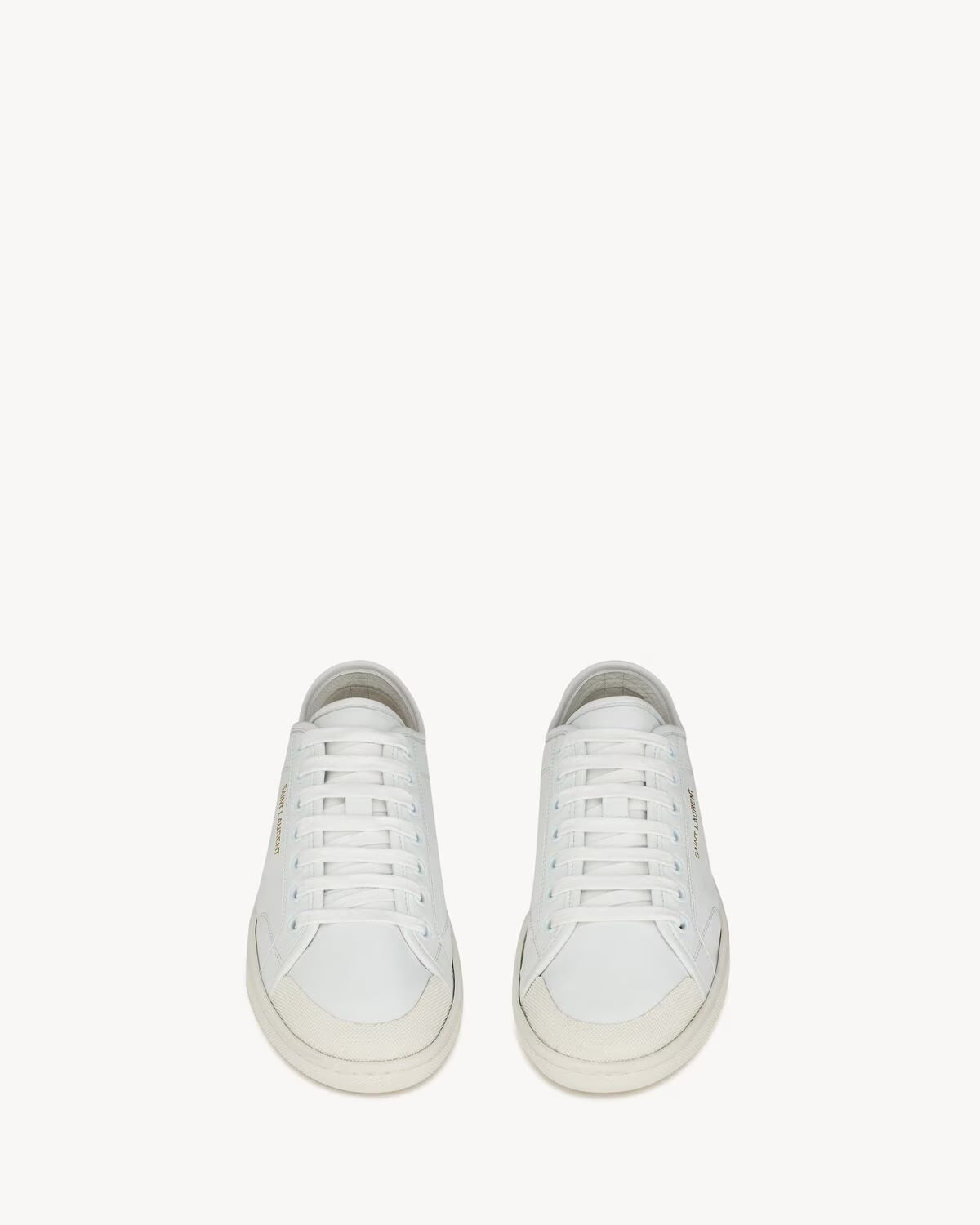 Ysl Gym Sneakers Smooth Leather Optic White
