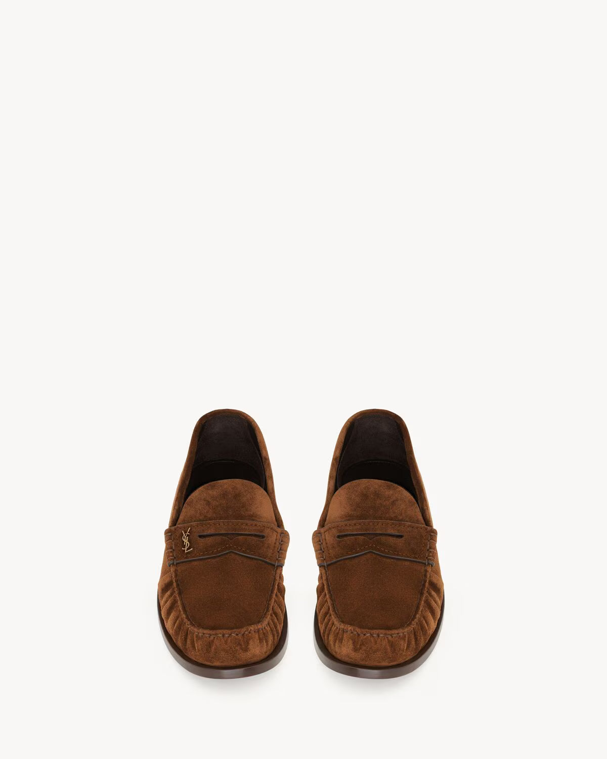 YSL Laurent Loafers Suede Snuff