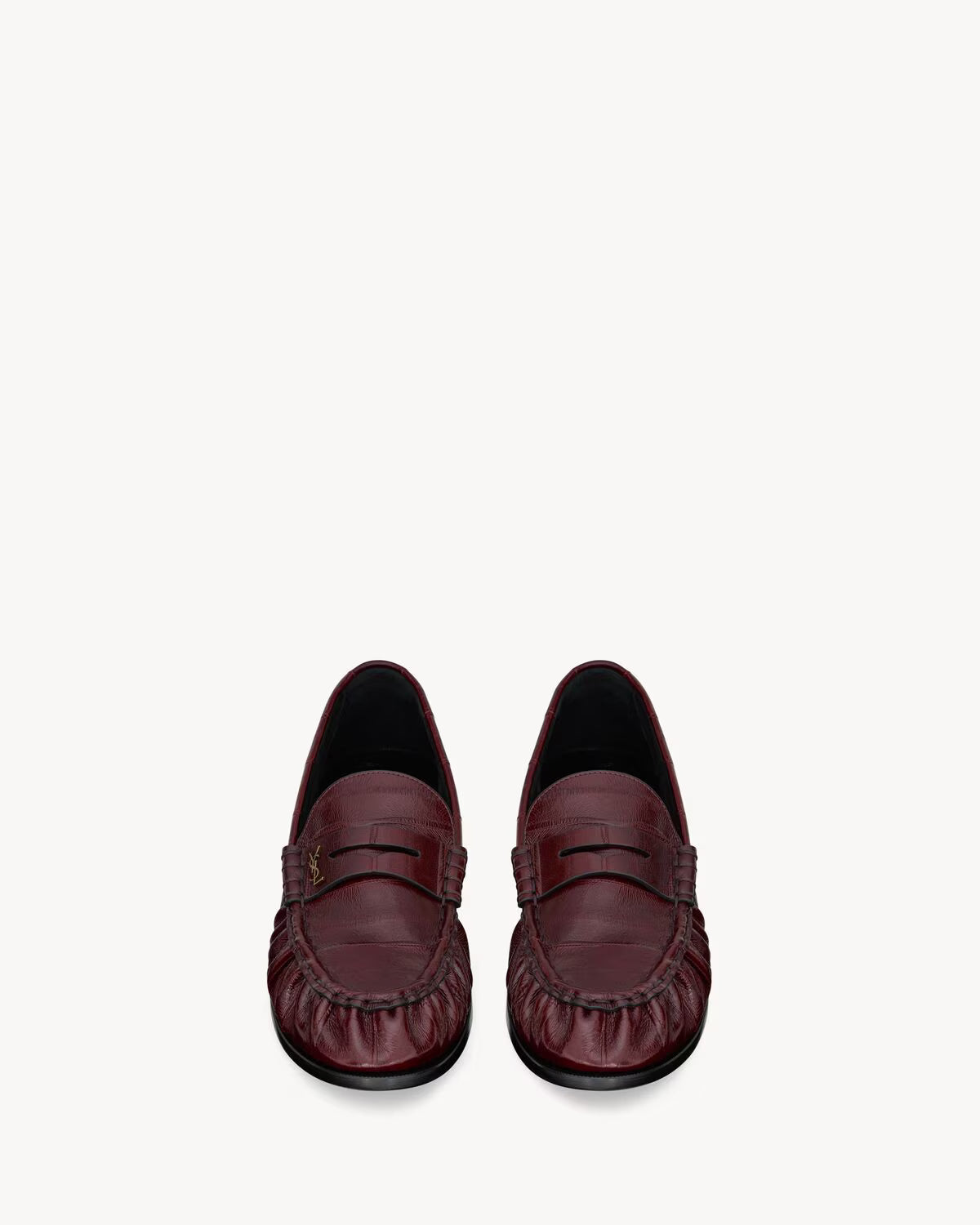 YSL Le Loafer Supple Hagfish Deep Bordeaux
