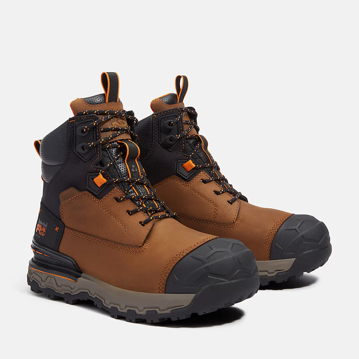 Timberland Boondock Ultralight 6 Soft Toe Waterproof Work Boot Light Brown Full-Grain