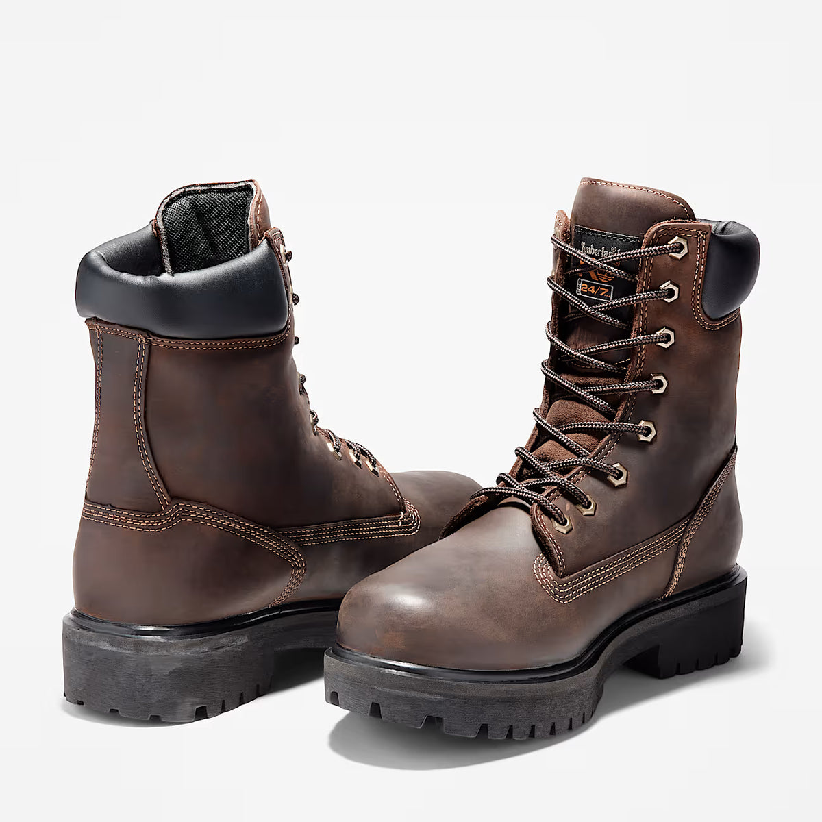 Timberland Direct Attach 8″ Soft Toe Waterproof Insulated Work Boot Brown