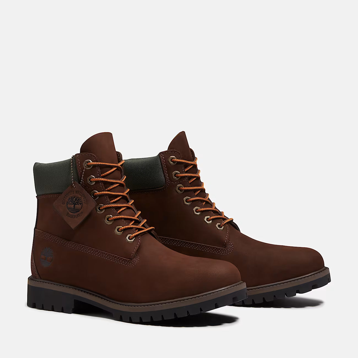 Timberland Heritage 6-Inch Waterproof Boot Dark Brown Nubuck/Gold