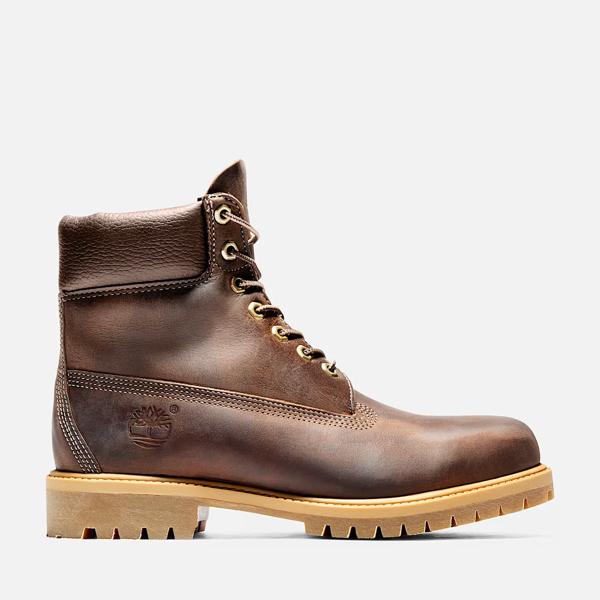Timberland Premium 6-Inch Waterproof Heritage Boot Medium Brown Full-Grain