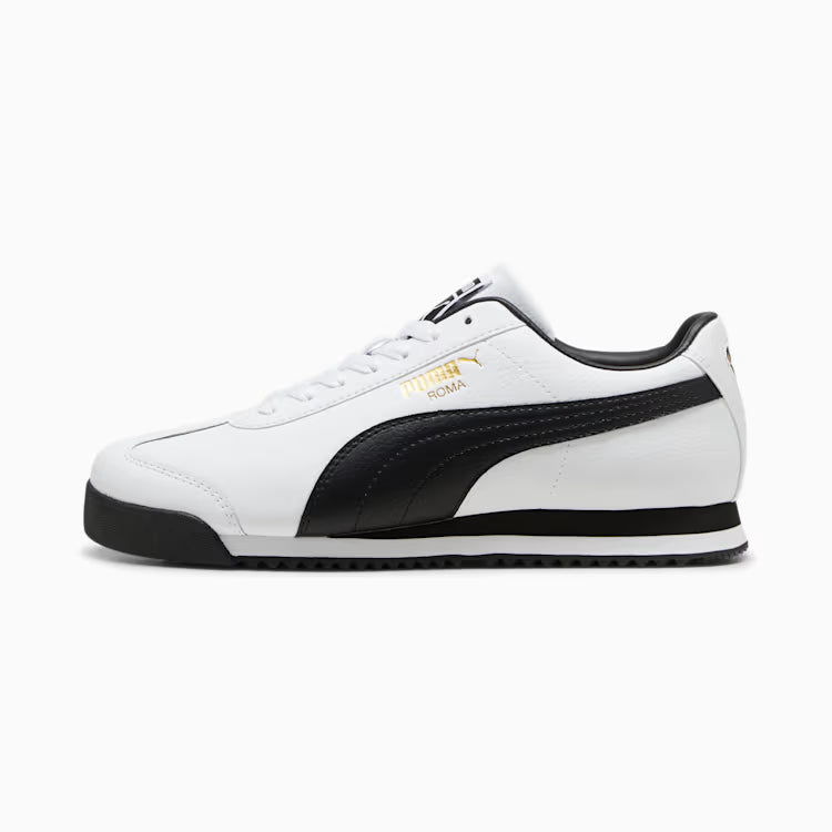 Puma Roma 24 White-PUMA Black-Puma Team Gold
