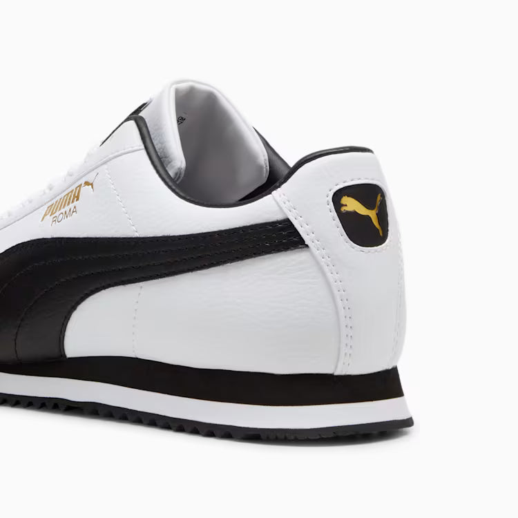 Puma Roma 24 White-PUMA Black-Puma Team Gold