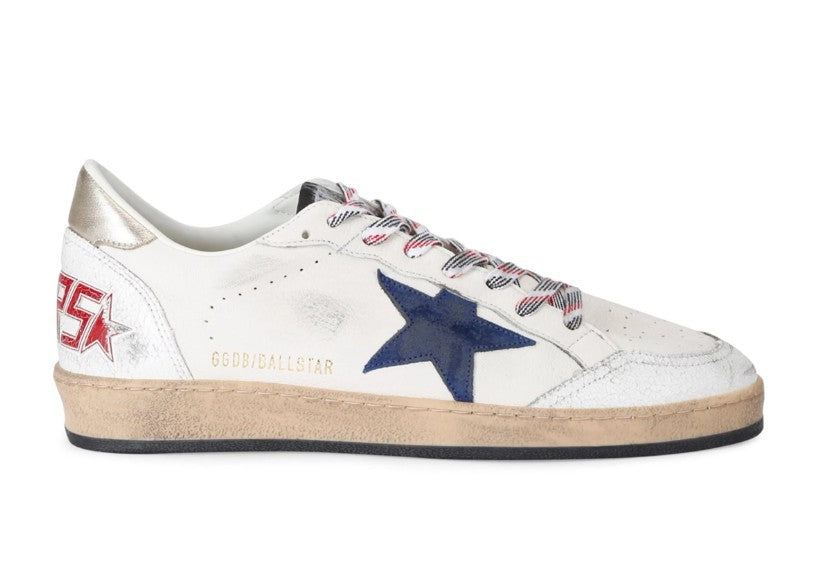 Golden Goose Ball Star Sneakers White Blue