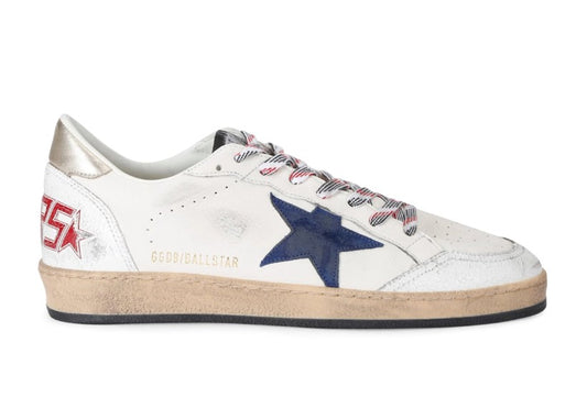 Golden Goose Ball Star Sneakers White Blue