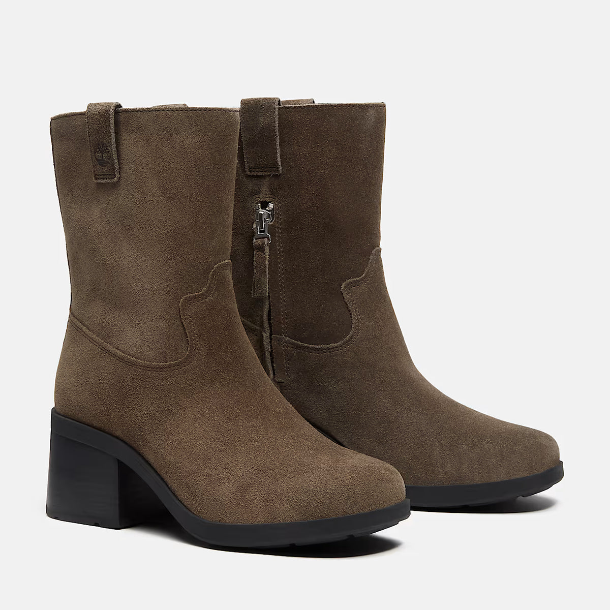 Timberland Bellevaux Side-Zip Boot Dark Brown Suede