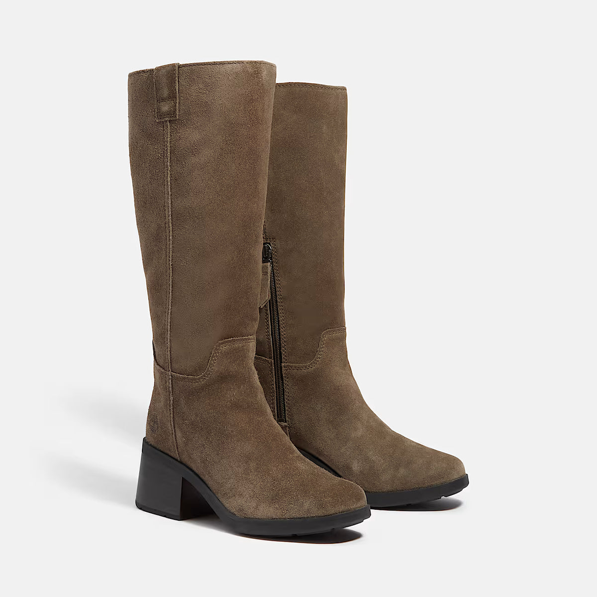 Timberland Bellevaux Tall Side-Zip Boot Dark Brown Suede
