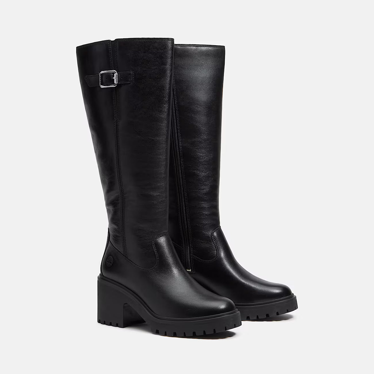 Timberland Stone Heights Tall Side-Zip Boot Black Full-Grain