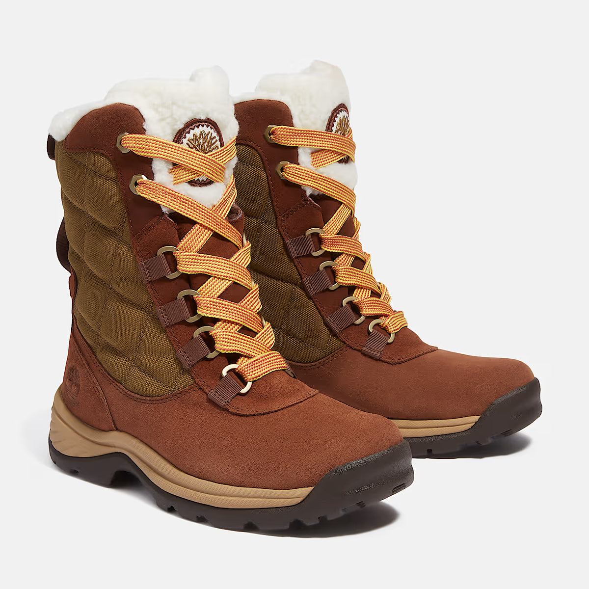 Timberland White Ledge Tall Waterproof Snow Boot Medium Brown Suede