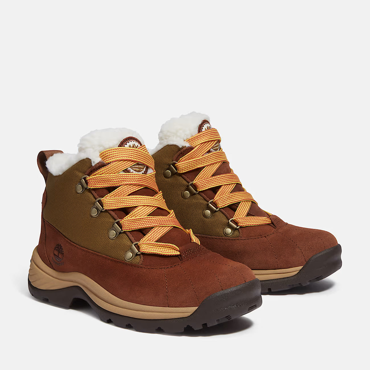 Timberland White Ledge Waterproof Snow Boot Brown Suede/Gold