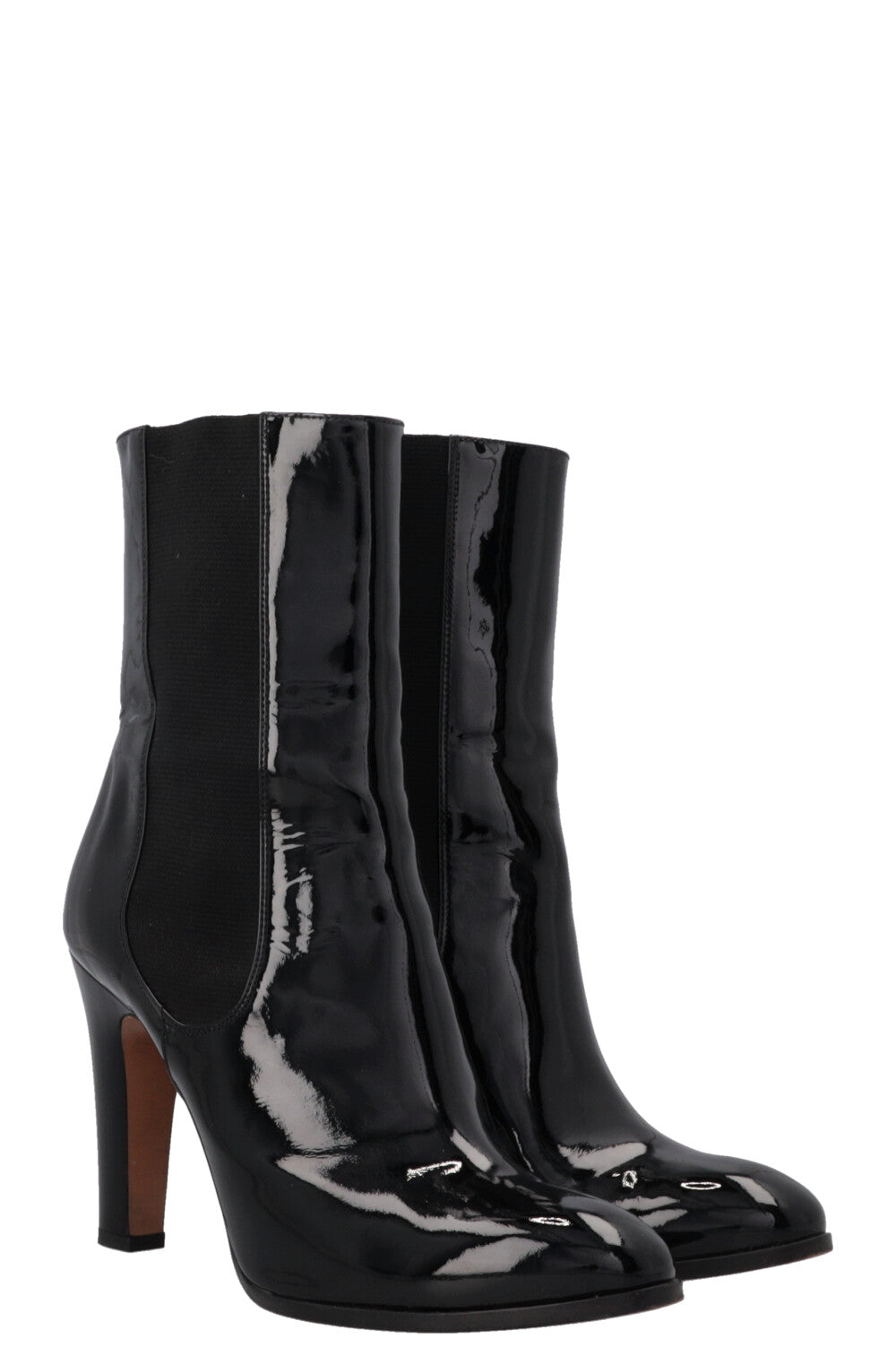 Ankle Boots Patent Black
