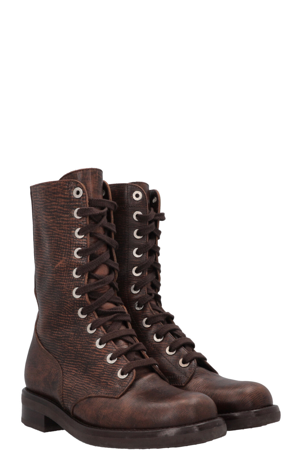 Lace-Up Ankle Boots Brown