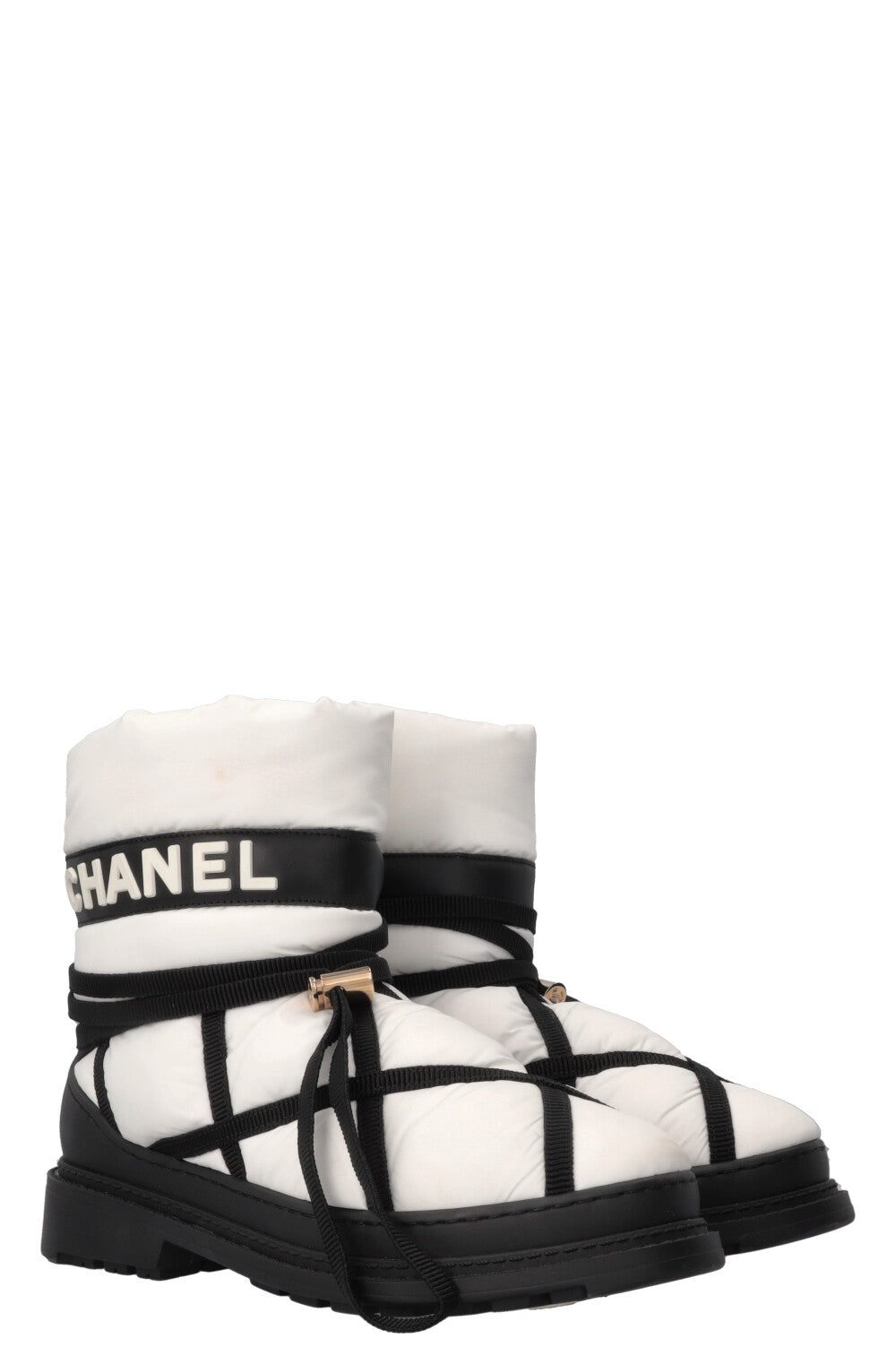 2019 Snow Boots Nylon Black White