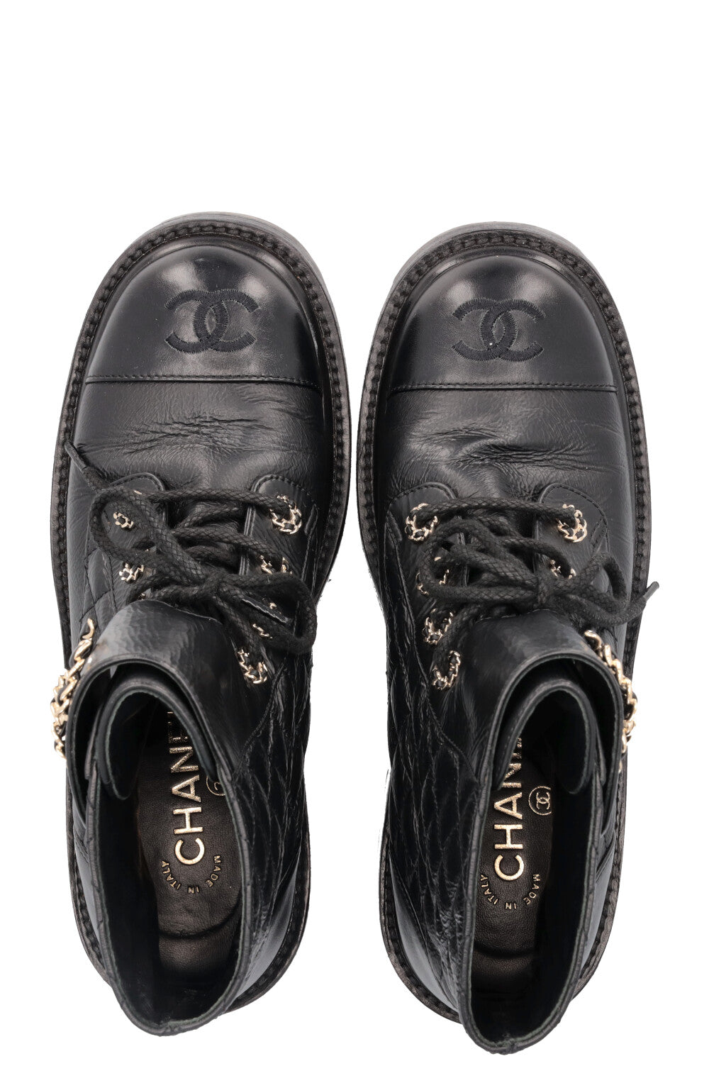 Lace Up Combat Boots Black