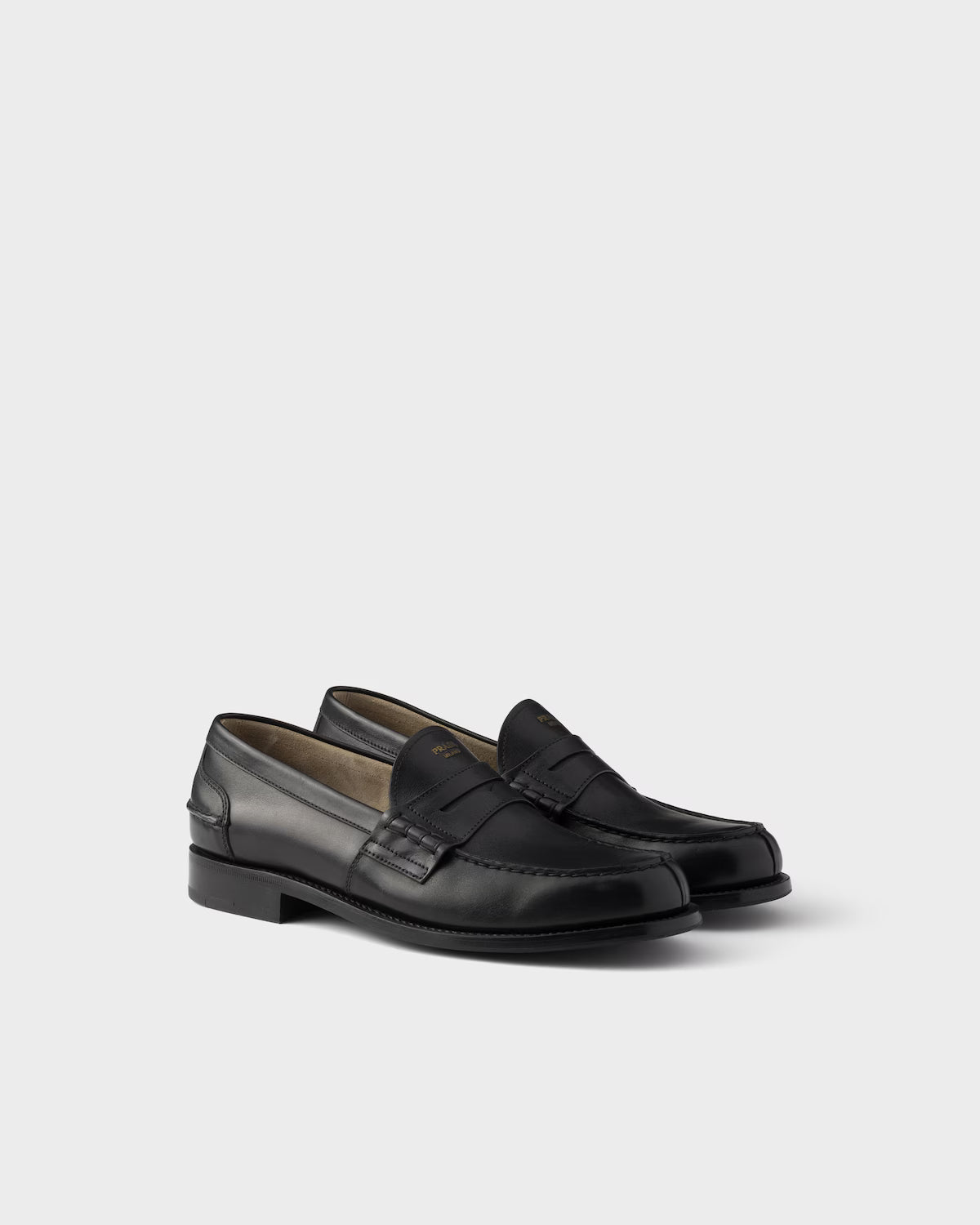 Prada Leather Loafers Black