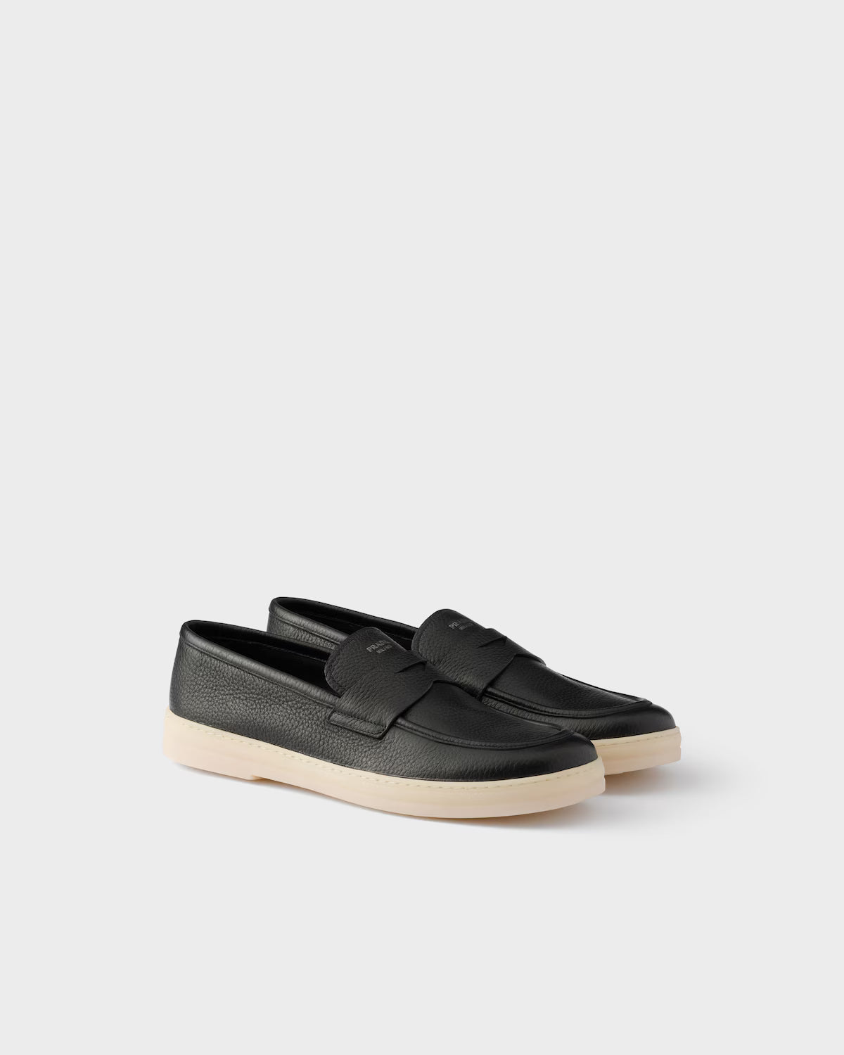 Prada Leather Loafers Black