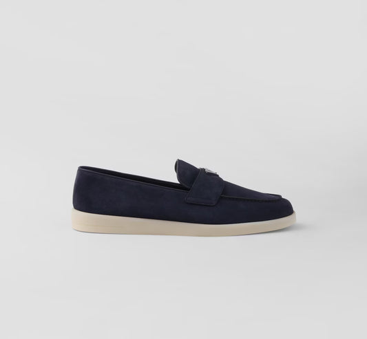 Prada Suede Loafers Navy