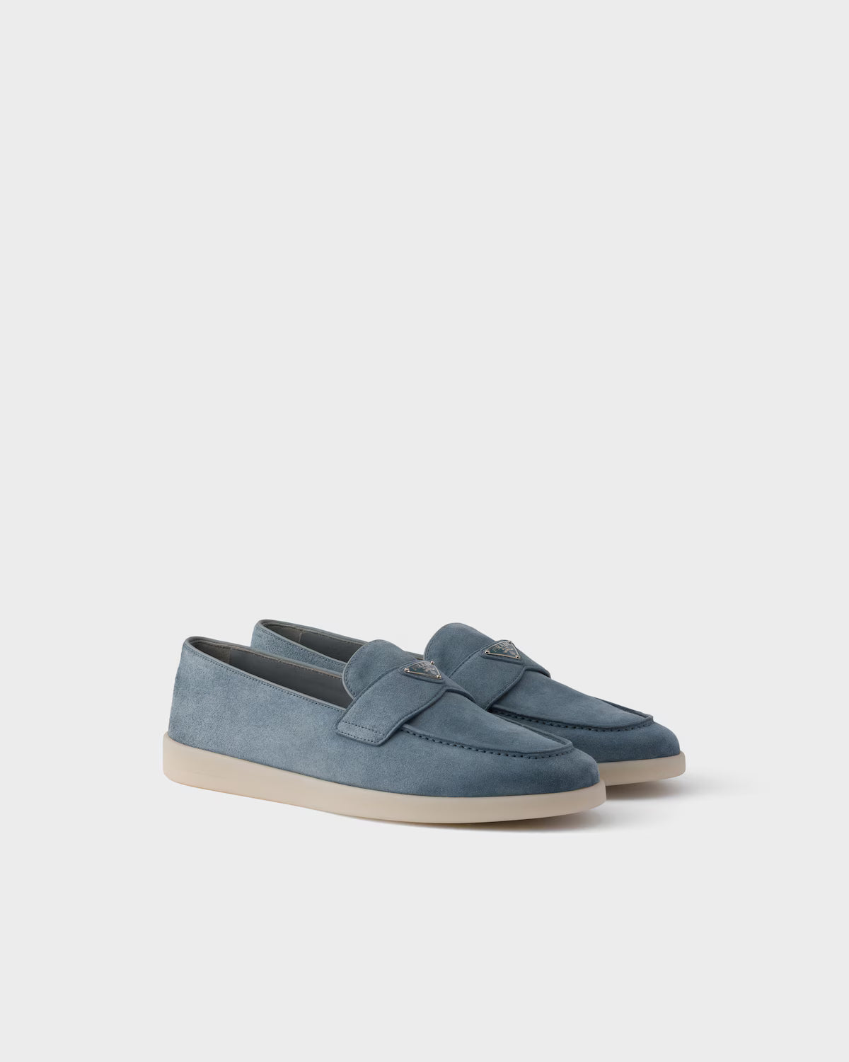 Prada Suede Loafers Denim