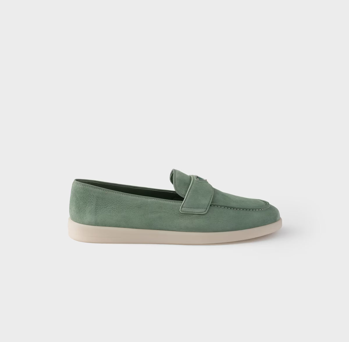 Prada Suede Loafers Sage Green