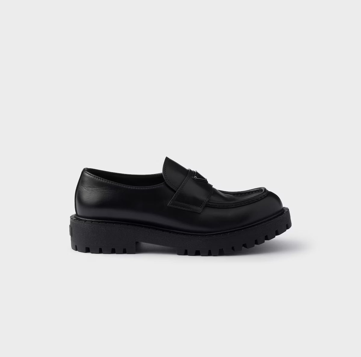 Prada Leather Chunky Loafers Black