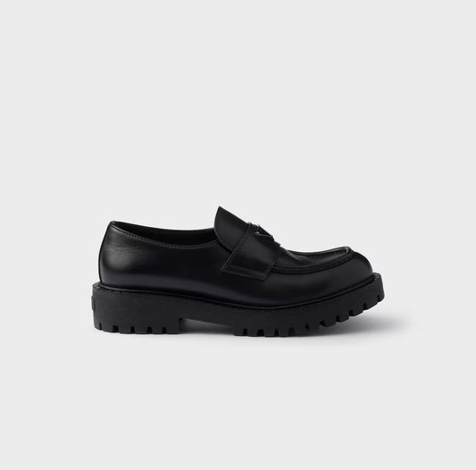 Prada Leather Chunky Loafers Black
