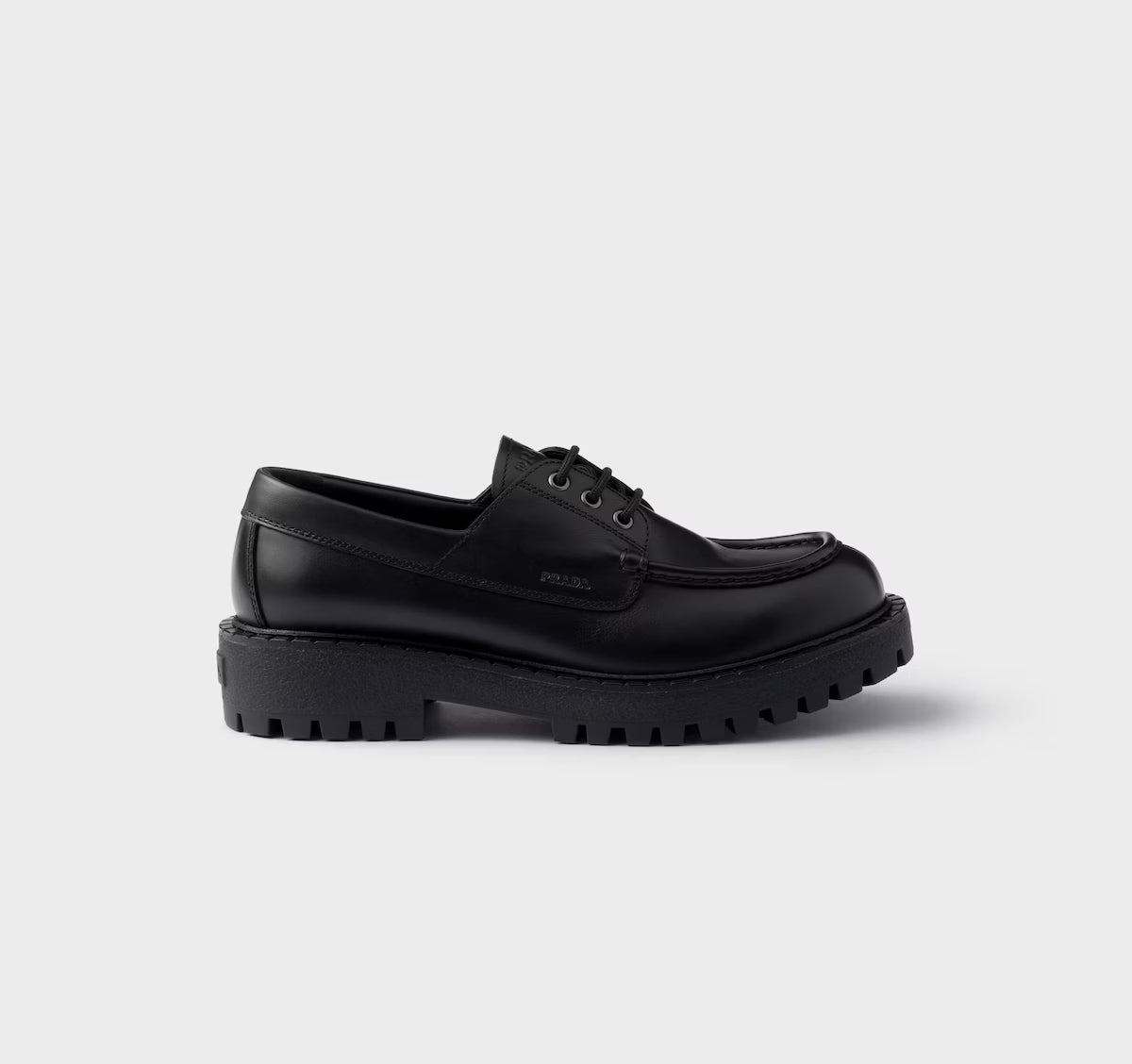 Prada Leather Chunky Loafers Black