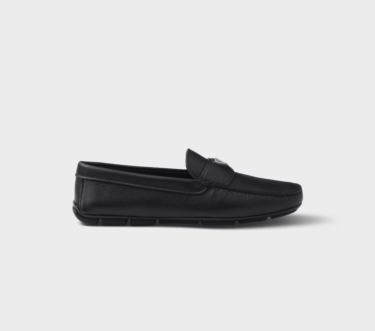 Prada Leather Driving Shoes Loafer Black