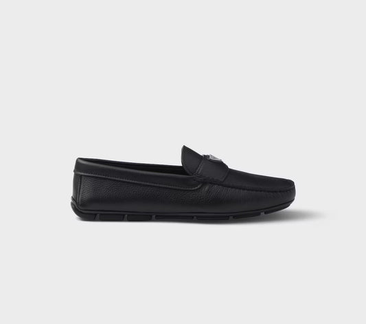 Prada Leather Driving Shoes Loafer Black