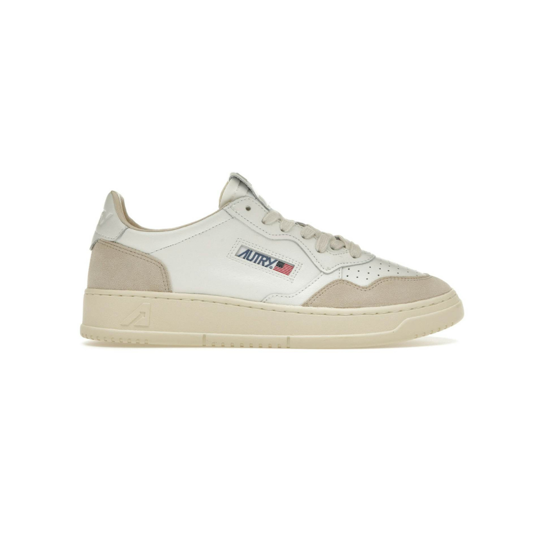Autry Medalist White Beige Suede