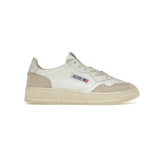 Autry Medalist White Beige Suede