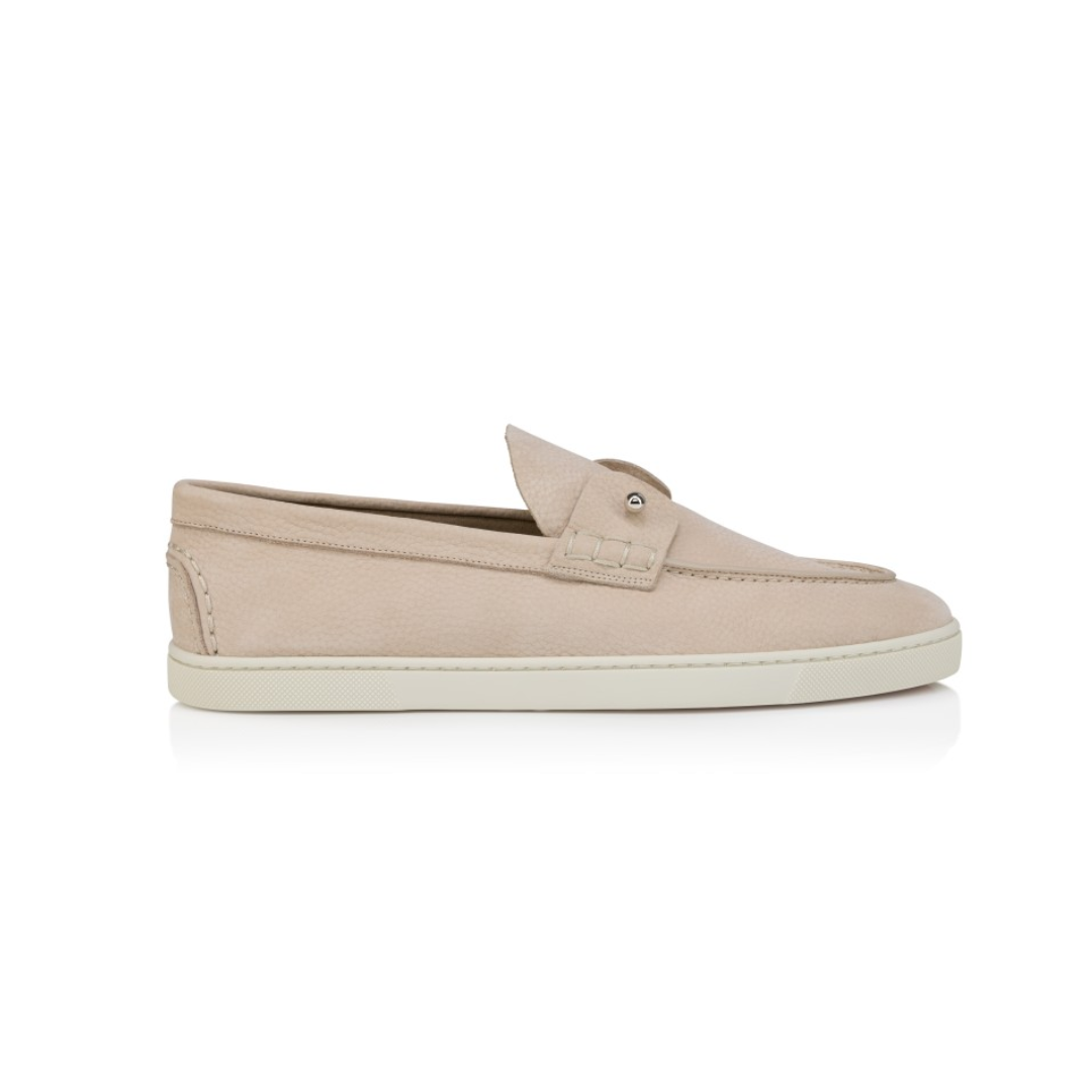 Chambeliboat Boat Shoes Grained Calf Leather Beige