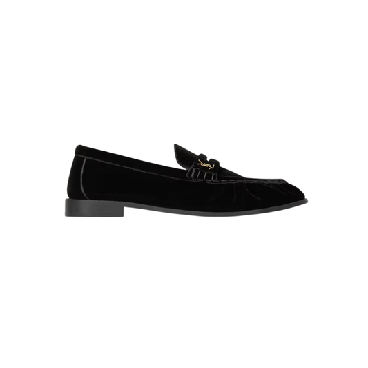 YSL Le Loafer Supple Velvet Black
