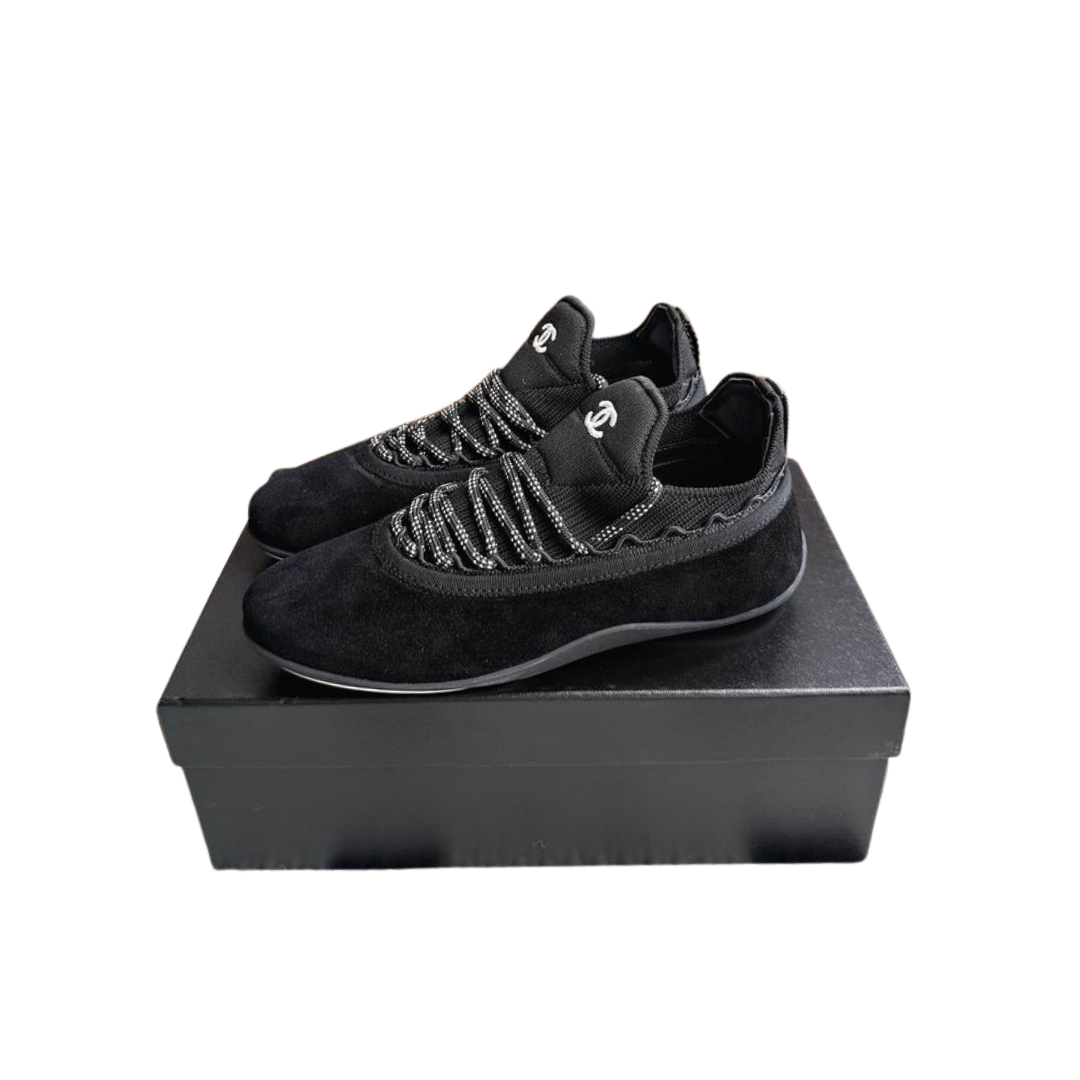 Métiers Sneakers Crafted Lambskin Mixed Fibers Black