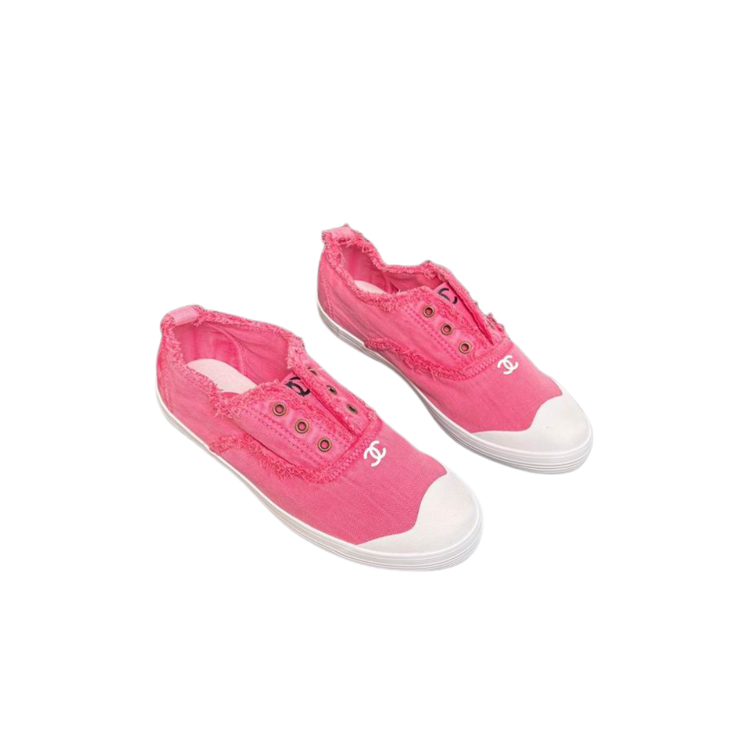 Pink Canvas Slip Casual Shoes