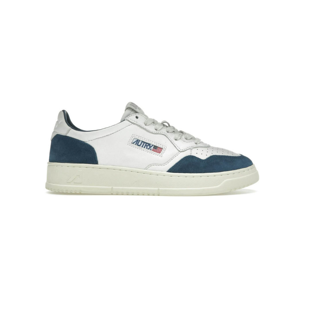Autry Medalist Leather Low White Capri