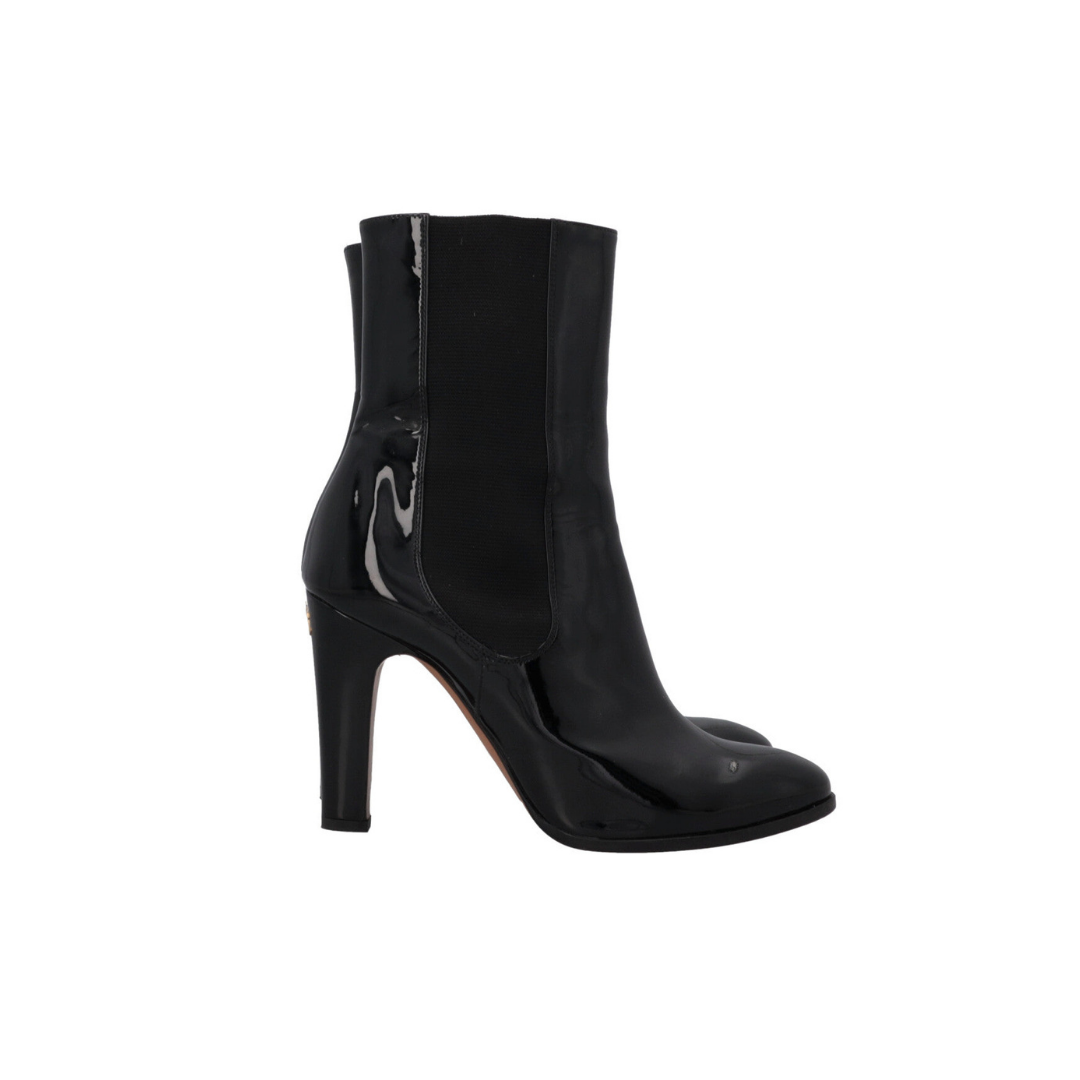 Ankle Boots Patent Black