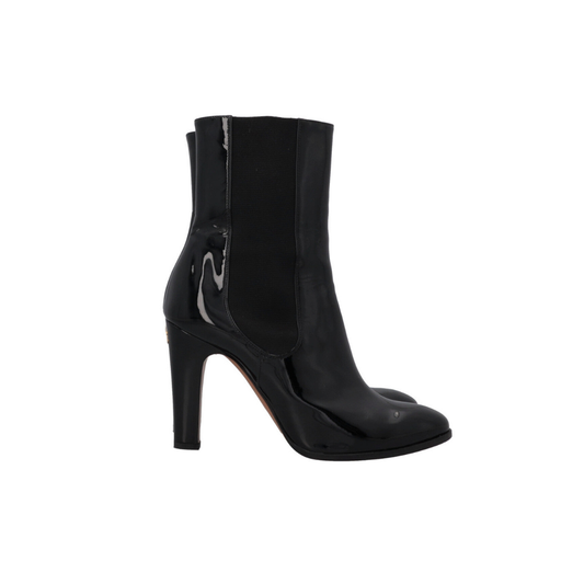 Ankle Boots Patent Black