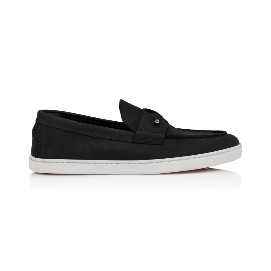 Chambeliboat Boat Shoes Reversed Nubuck Leather Black