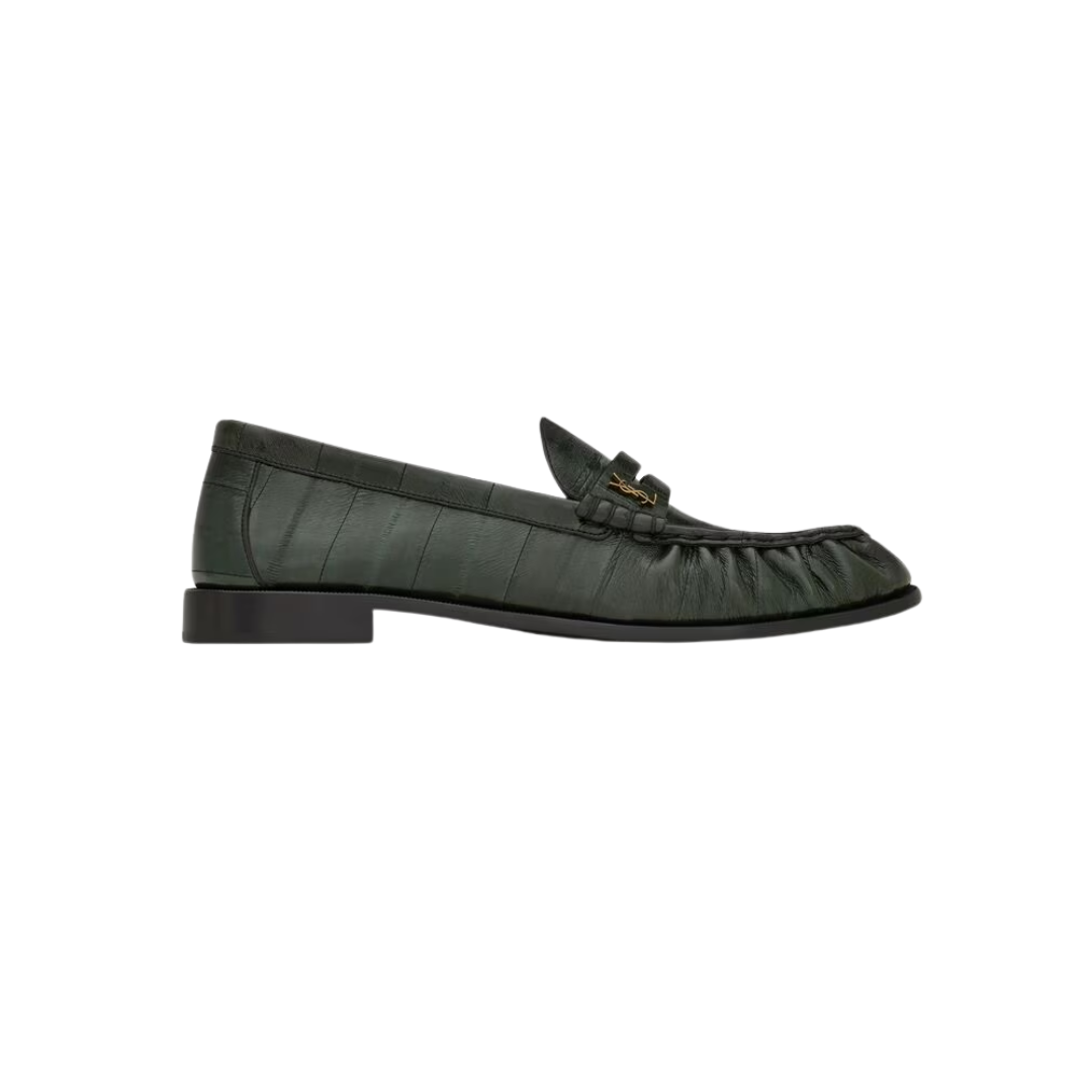 YSL Le Loafer Supple Hagfish English Green