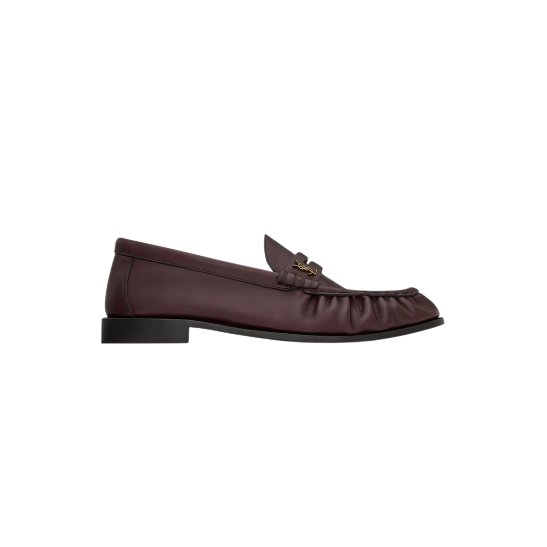 YSL Le Loafer Supple Smooth Leather Helios Bordeaux