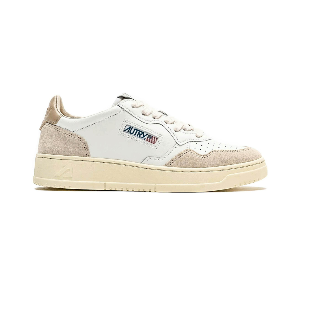 Autry Medalist Leather Low White Pepper