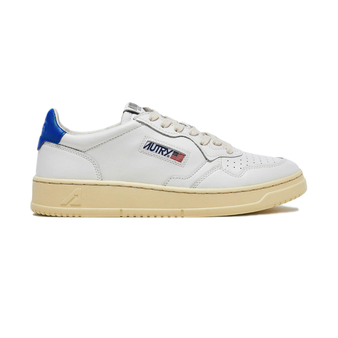 Autry Medalist Leather Low White Azure