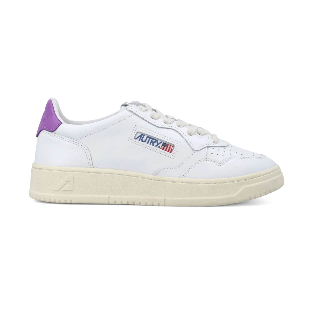 Autry Medalist Leather Low White Dewberry
